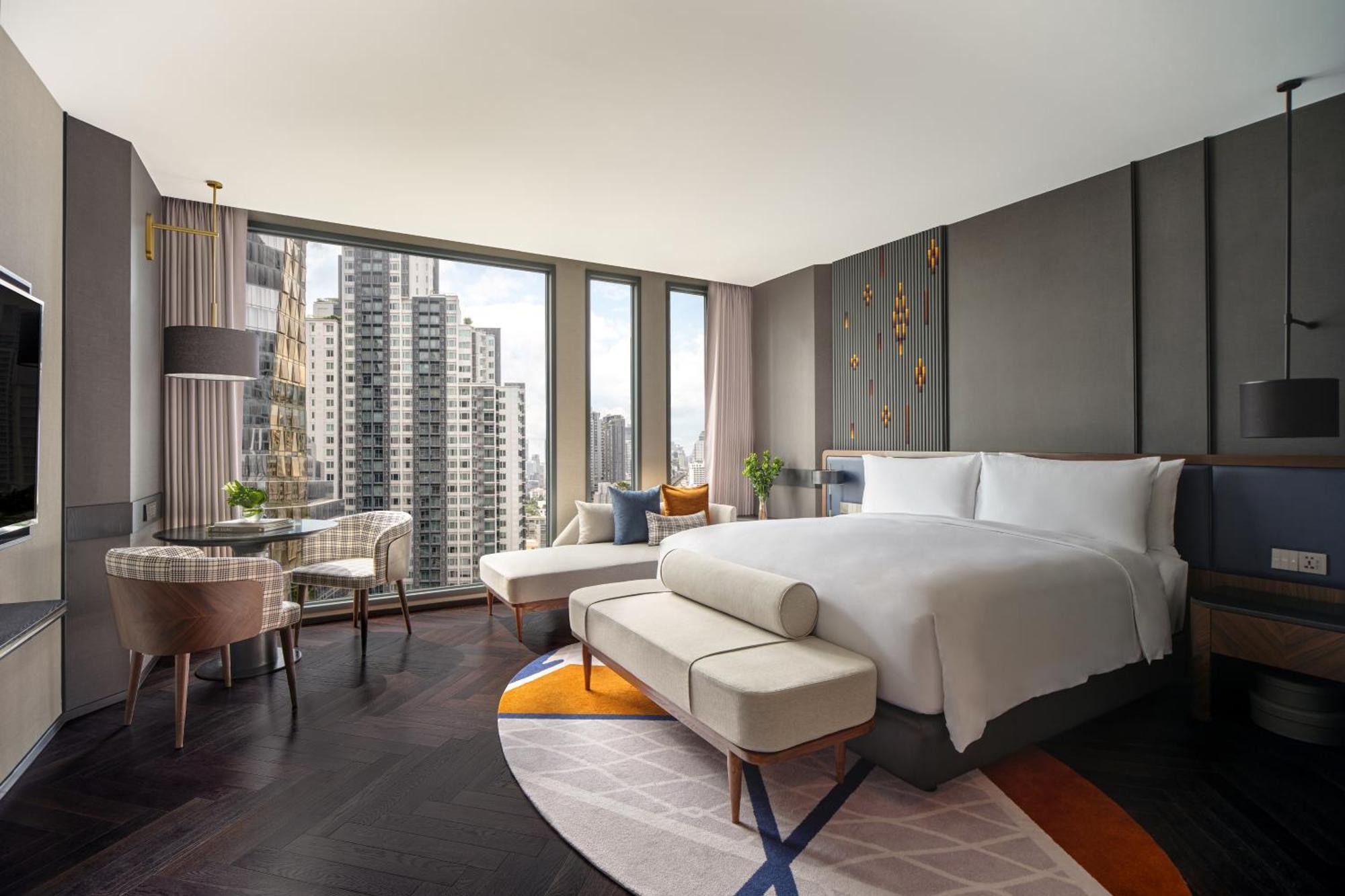 Premium Zimmer mit Kingsize-Bett – Zugang zur Lounge/obere Etage