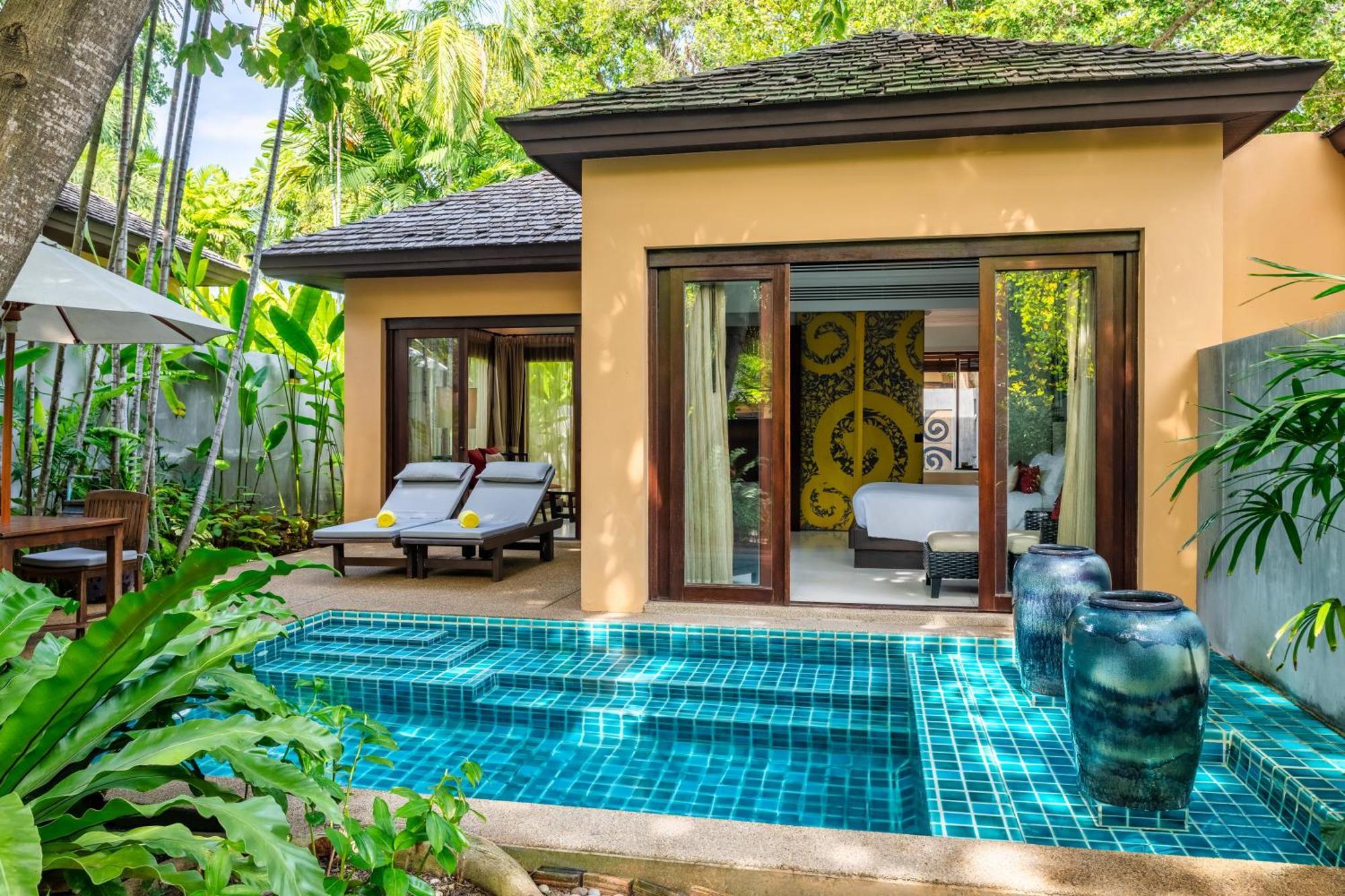 Villa mit 2 Einzelbetten und eigenem Pool