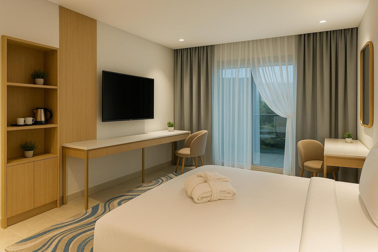 Deluxe Doppel-/Zweibettzimmer mit Zugang zum Pool
