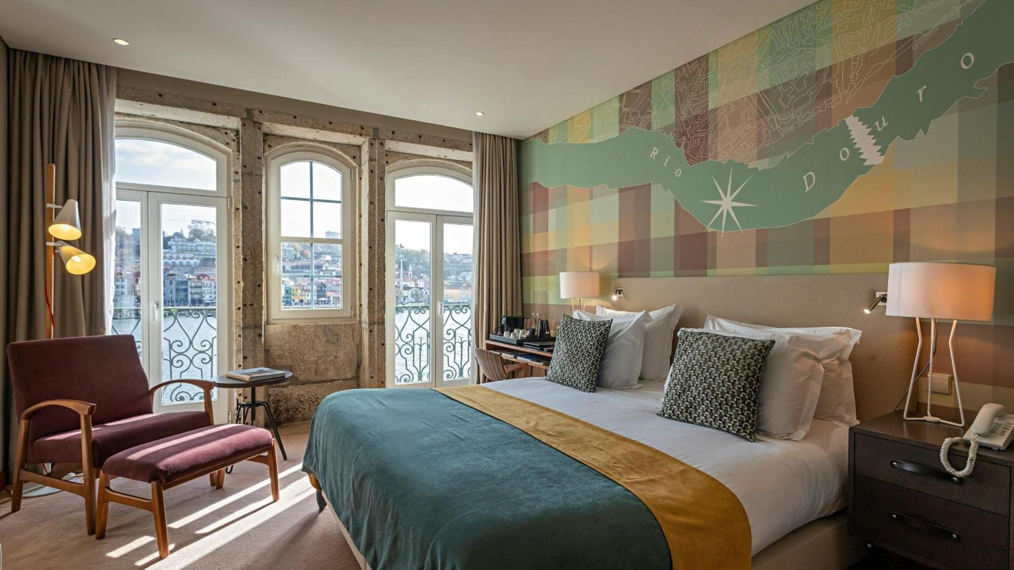 Dreibettzimmer Vintage mit Flussblick und Balkon