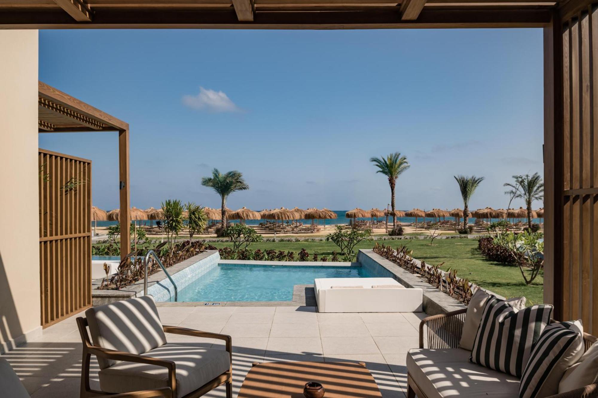 Executive-Suite, Queensize-Bett, Swim-Up-Meerblick